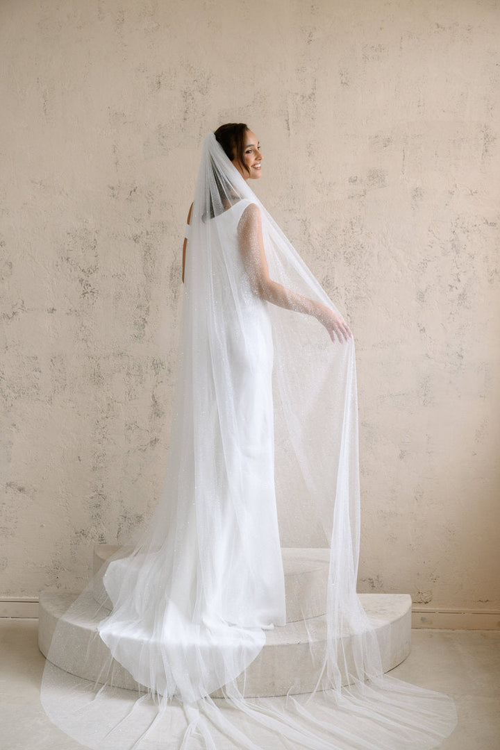 Voile de mariée Odessa 300 cm, voile tenu à deux mains