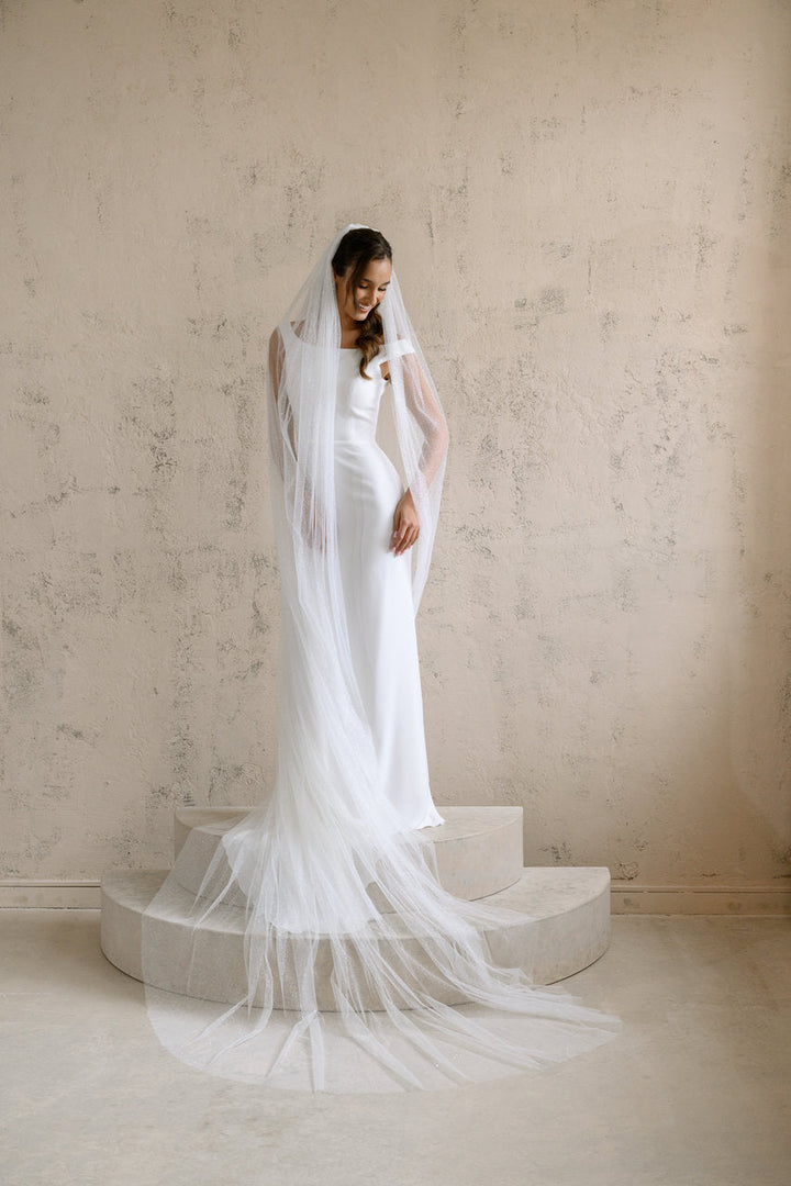 Voile de mariée Odessa 300 cm, vue de face