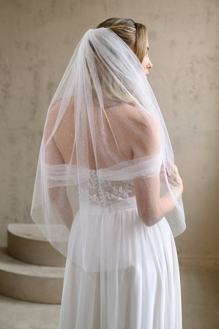 Voile de mariée Ophelia 80 cm, vue de dos