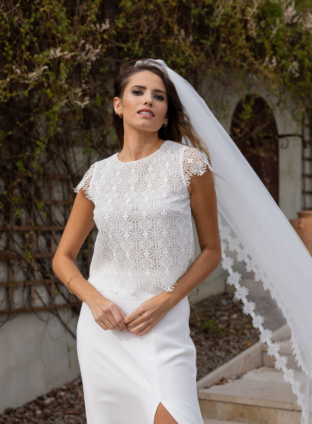 Voile de mariée Tristana WD77, vue de dos