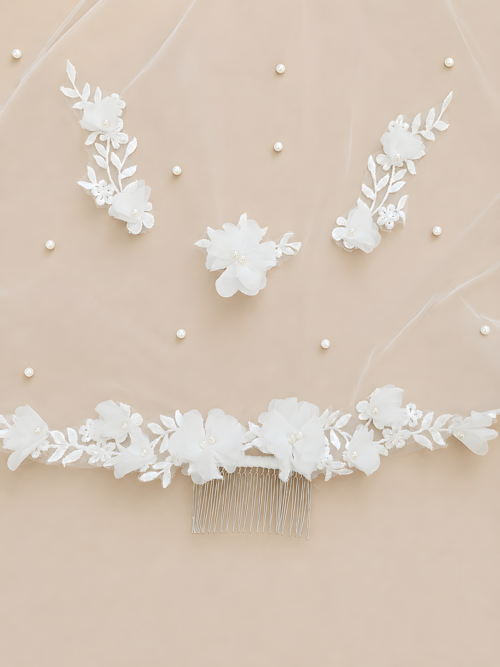 Voile de mariée fleurs 3D brodées GW-VL028 – 200 cm G.Westerleigh
