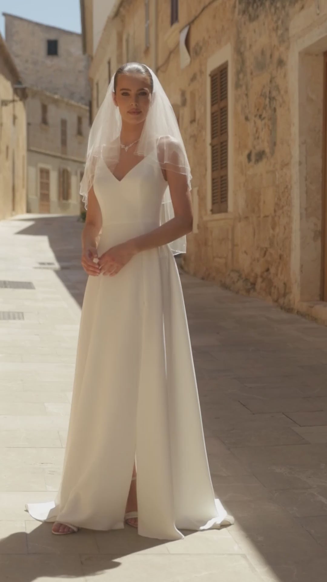 VOILE MARIÉE S524 TULLE SOUPLE & 70 PERLES – AVEC RABAT VISAGE