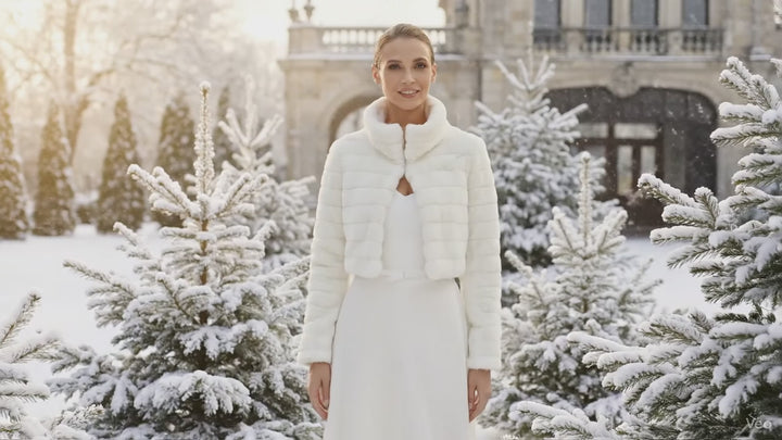 VESTE MARIAGE HIVER FOURRURE E305