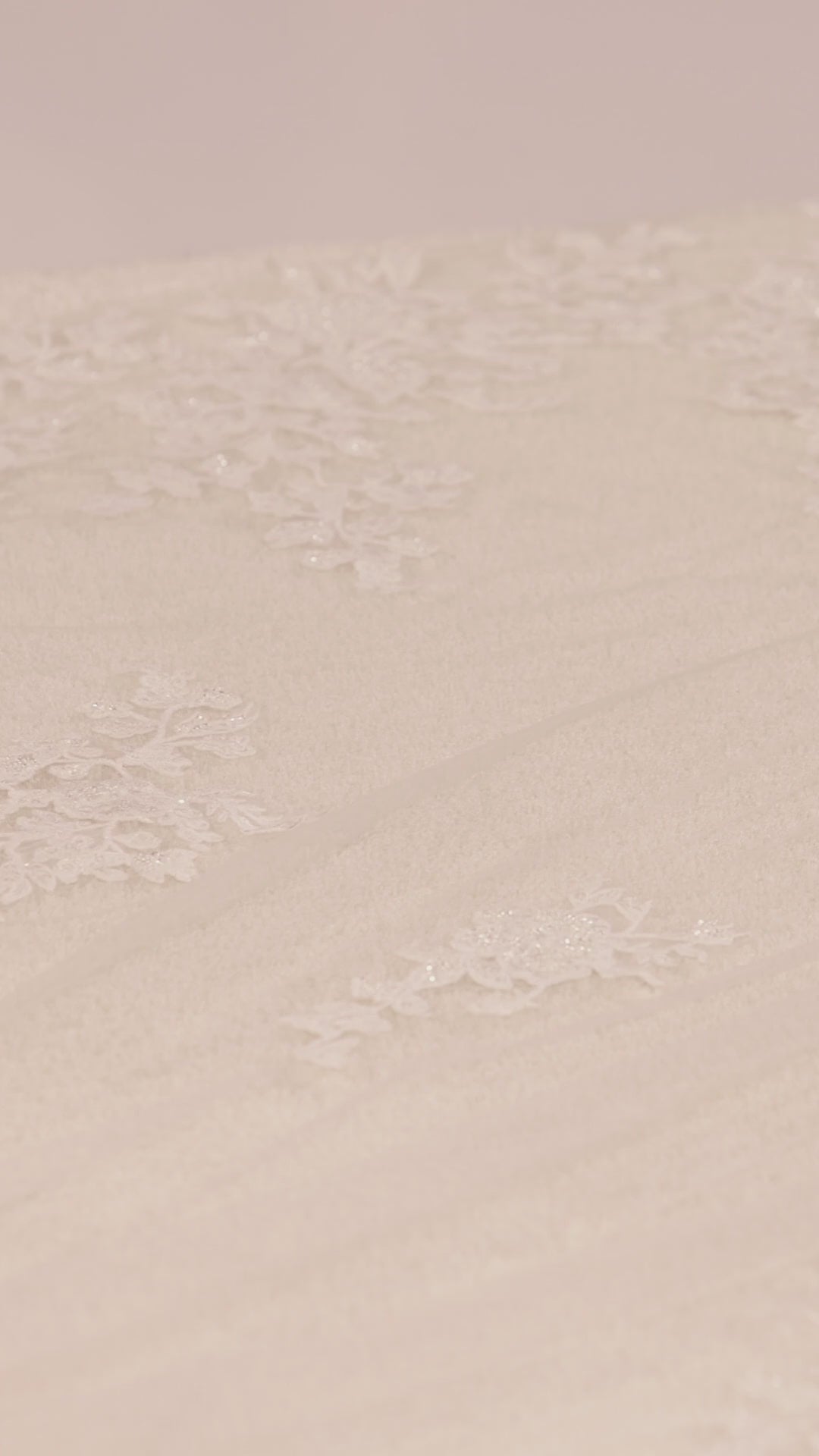 VOILE DE MARIÉE LONG S478 – TULLE SOUPLE & DENTELLE BRODÉE – 350 CM
