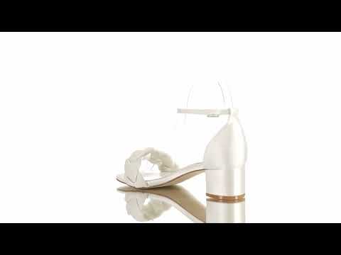SANDALES DE MARIÉE IVY – BRIDE TRESSÉE ET TALON BLOC 4,8 CM