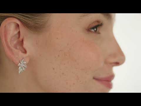 PARURE DE BIJOUX MARIÉE ZIRCONIUM SCINTILLANT PLAQUÉ RHODIUM – NS009