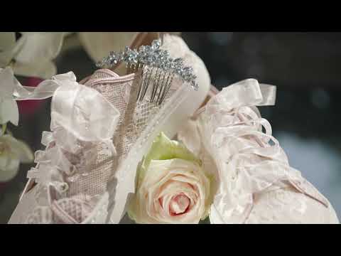 BASKETS DE MARIÉE NADINE ROSE BLUSH – DENTELLE TRANSPARENTE ET LACETS ORGANZA OU SATIN