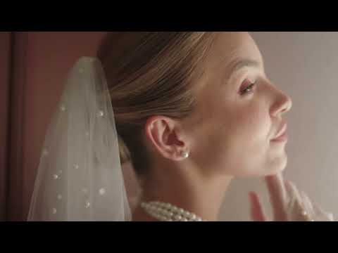 PARURE DE BIJOUX DE MARIÉE NS002 – CHOKER EN PERLES RAS DU COU ET BOUCLES D’OREILLES