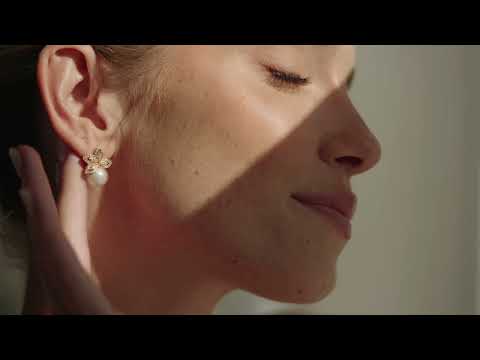 PEIGNE À CHEVEUX MARIAGE HC1250 – FLEURS EN RELIEF ET PERLES IVOIRE PLAQUÉ OR