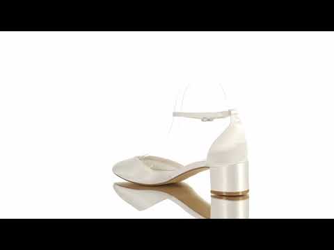 CHAUSSURES DE MARIÉE INEZ – DEUX BRIDES INCLUSES : STRASS SCINTILLANTS & SATIN IVOIRE