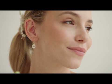 PEIGNE À CHEVEUX MARIAGE HC1114 – FLEURS CÉRAMIQUE BLANCHES ET PERLES